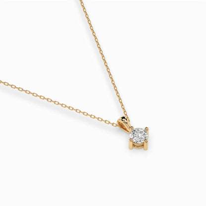 Solitär-Halskette (Rund), 0.2 ct — 104-10011(3.7)