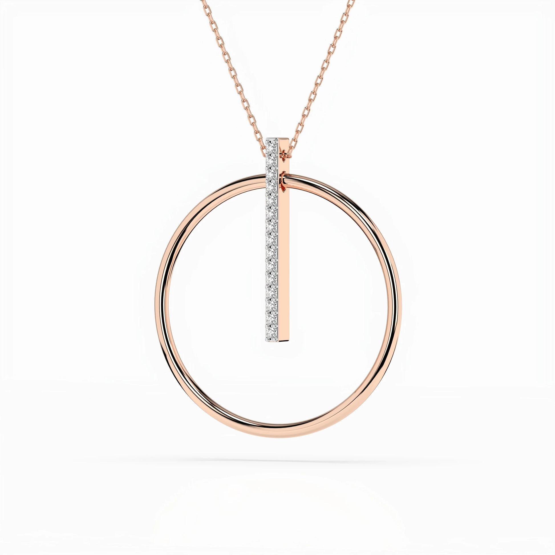 Minimalismus-Halskette (Rund), 0.09 ct — 104-10047