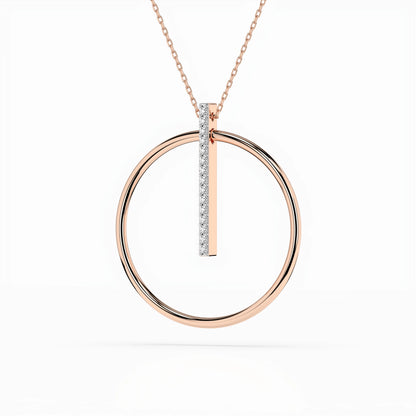 Minimalismus-Halskette (Rund), 0.09 ct — 104-10047