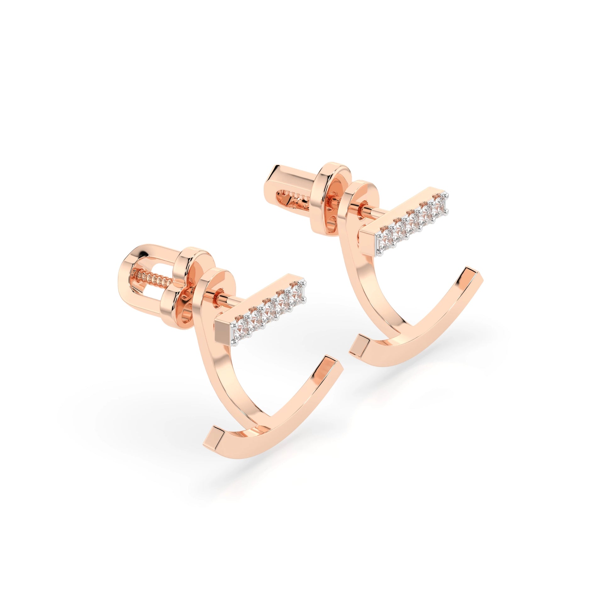 Minimalismus-Ohrringe (Rund), 0.15 ct — 102-10084