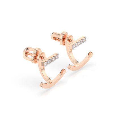 Minimalismus-Ohrringe (Rund), 0.15 ct — 102-10084