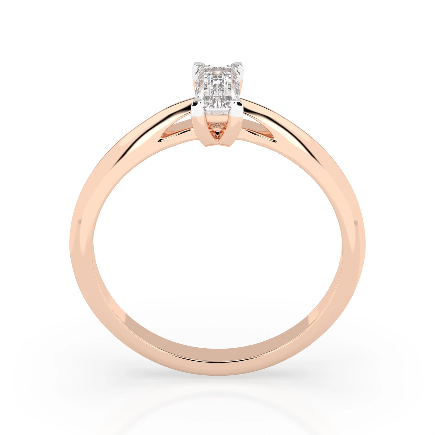 Solitär-Ring (Baguette), 0.3 ct — 101-10190(0.30)BAQ