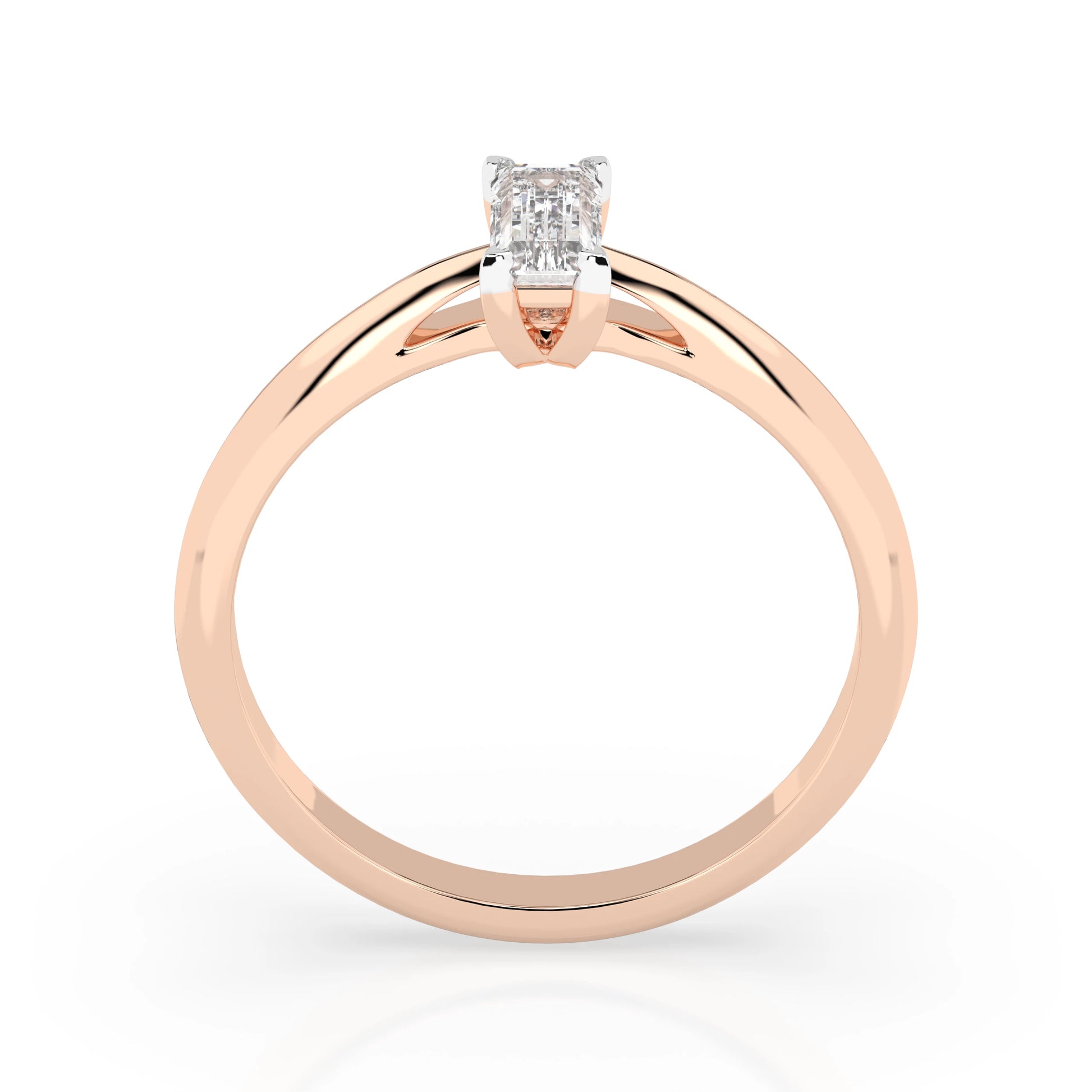 Solitär-Ring (Baguette), 0.3 ct — 101-10190(0.30)BAQ