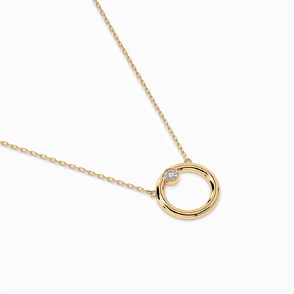 Minimalismus-Halskette (Rund), 0.03 ct — 104-10056