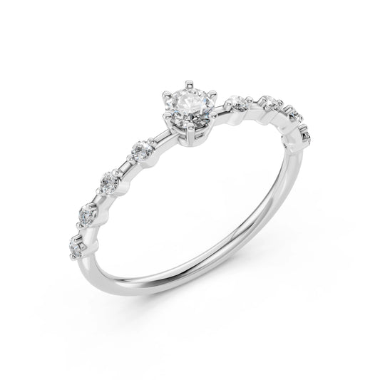 Solitär-Eternity-Ring (Rund), 0.2 ct — 101-10144(3.7)