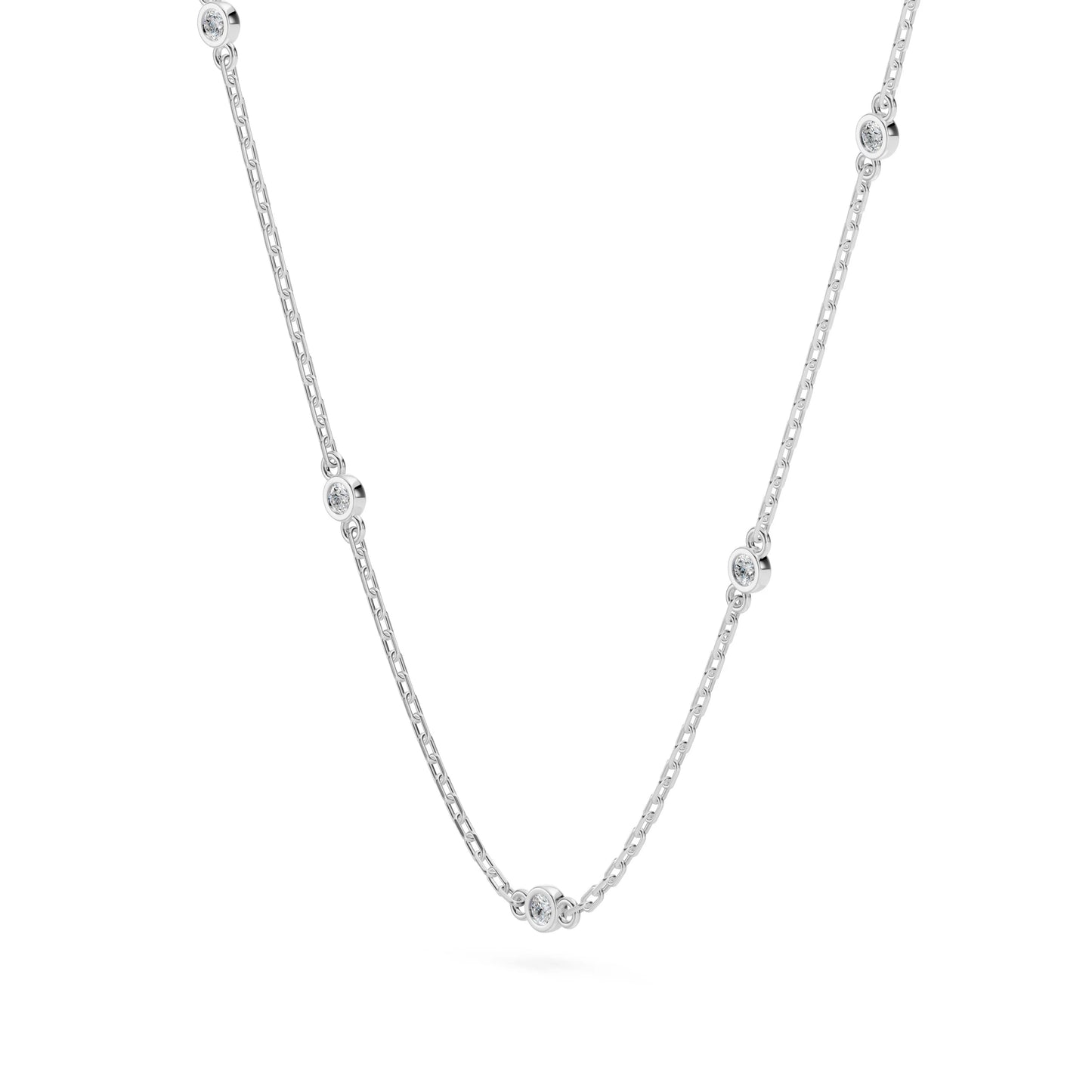Minimalismus-Halskette (Rund), 0.07 ct — 104-10080/5(1.4)
