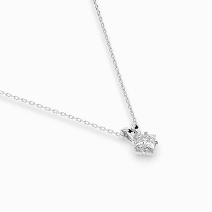 Solitär-Halskette (Prinzess), 0.3 ct — 104-10070(0.30)PR