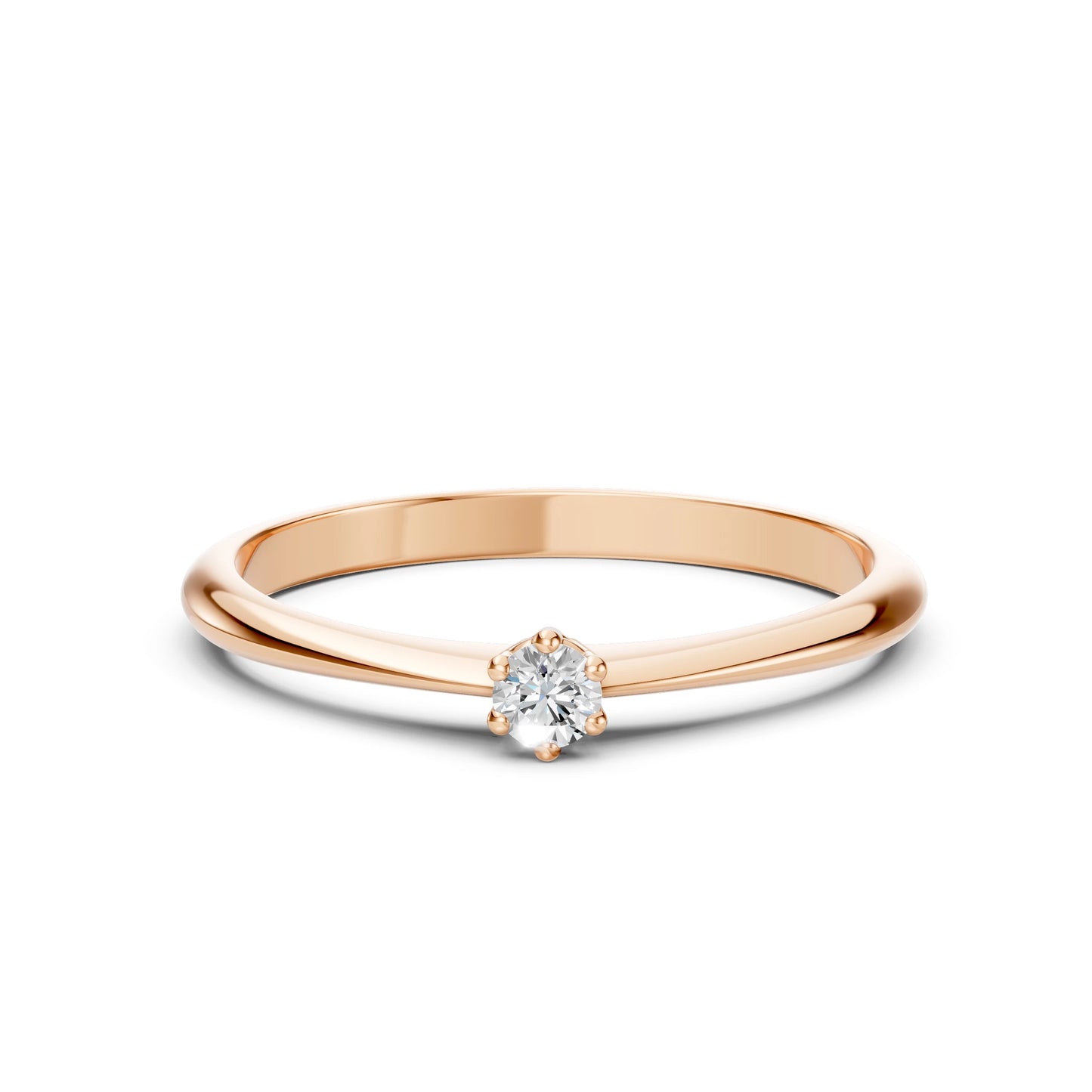 Solitär-Ring (Rund), 0.1 ct — 101-10027(3.0)