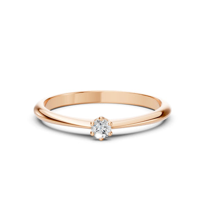 Solitär-Ring (Rund), 0.1 ct — 101-10027(3.0)