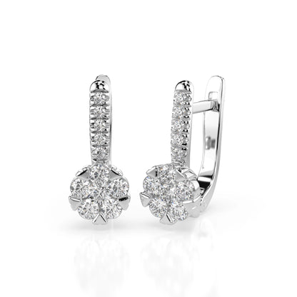 Illusion-Ohrringe (Rund), 0.12 ct — 102-10015/4(2.5)