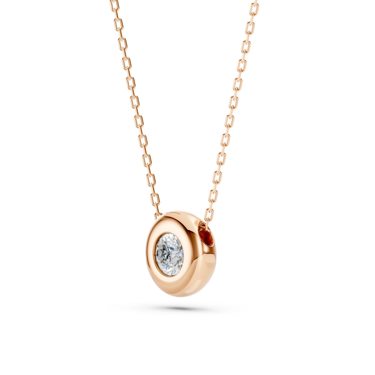 Solitär-Halskette (Rund), 0.15 ct — 104-10007(3.4)