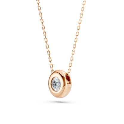 Solitär-Halskette (Rund), 0.15 ct — 104-10007(3.4)