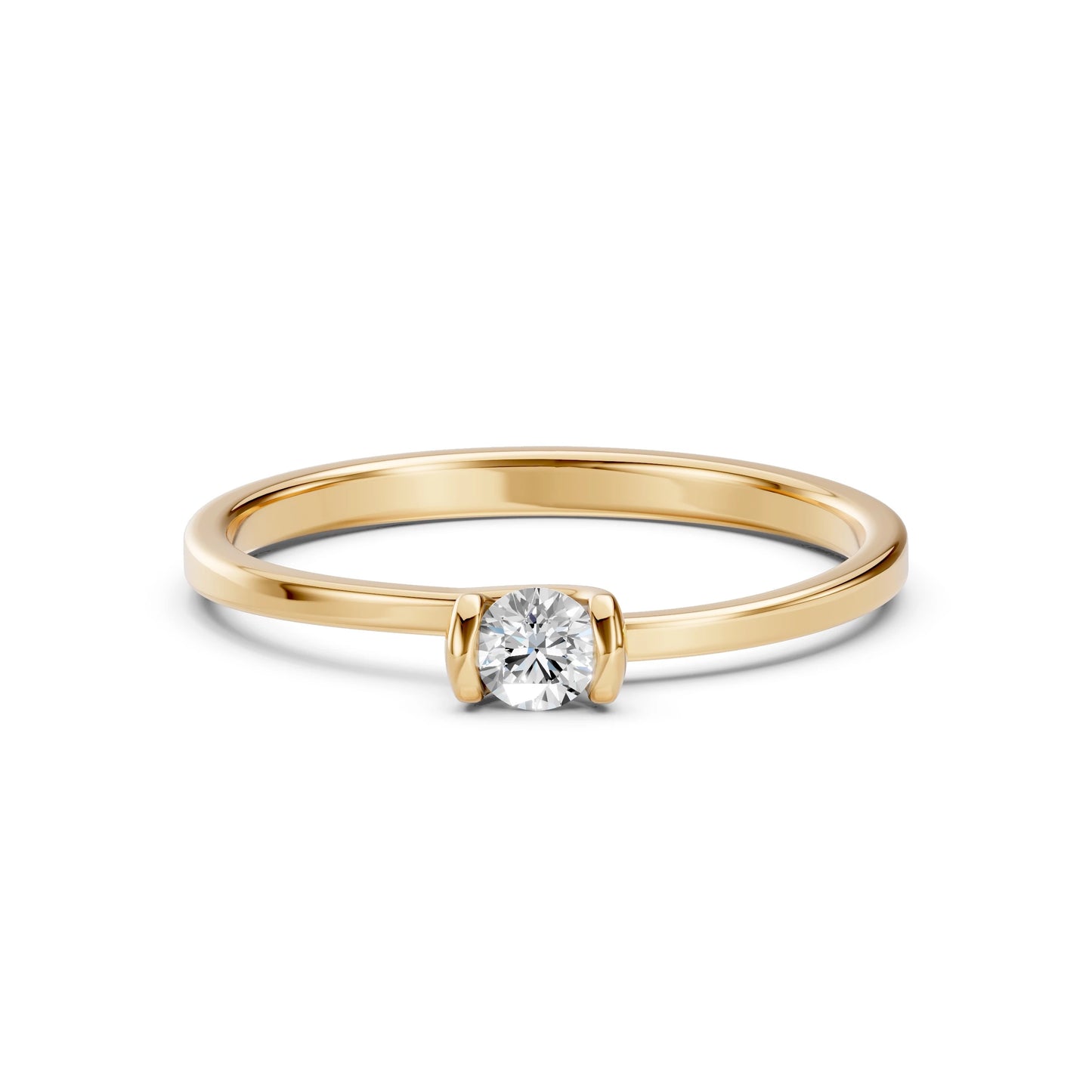 Solitär-Ring (Rund), 0.15 ct — 101-10016(3.4)