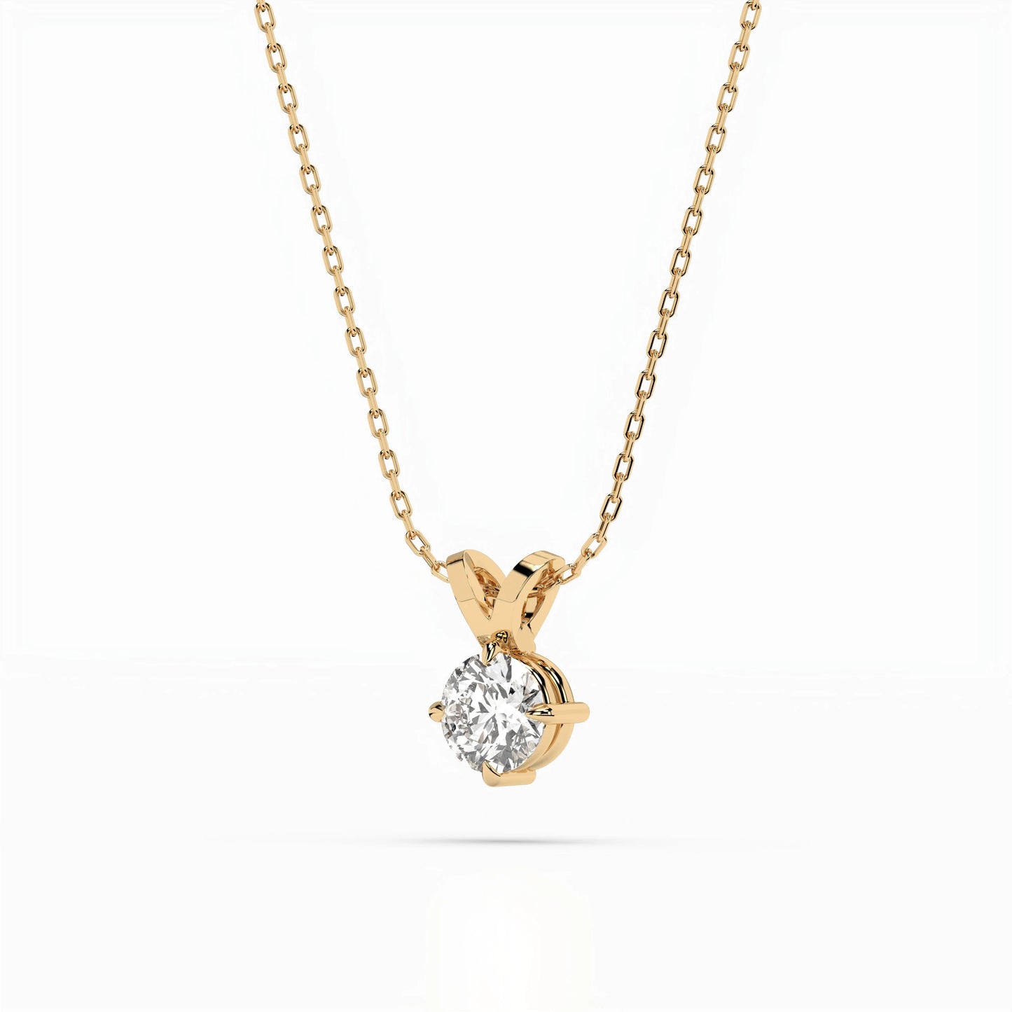 Solitär-Halskette (Rund), 0.3 ct — 104-10037(4.2)