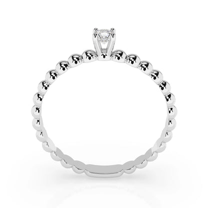 Solitär-Ring (Rund), 0.08 ct — 101-10039(2.7)