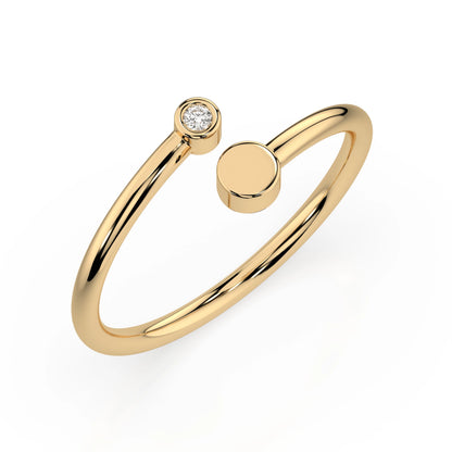 Minimalismus-Ring (Rund), 0.02 ct — 101-10071