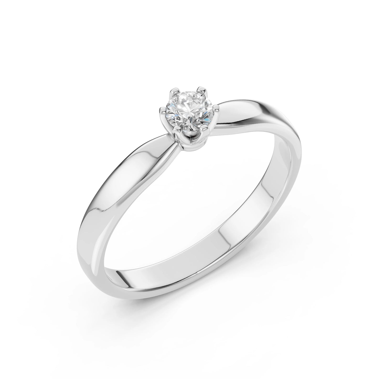 Solitär-Ring (Rund), 0.2 ct — 101-10040(3.7)