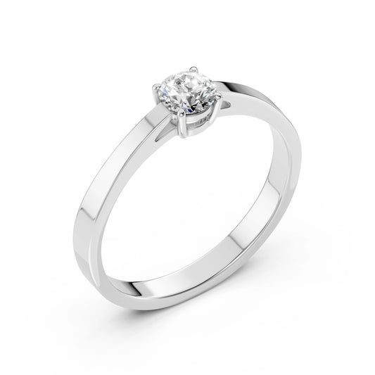 Solitär-Ring (Rund), 0.45 ct — 101-10012/1(4.8)