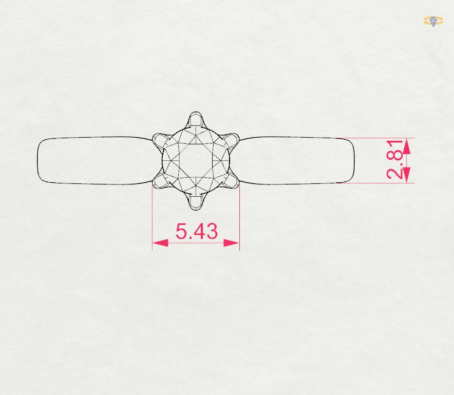 Solitär-Ring (Rund), 0.25 ct — 101-10040(4.0)
