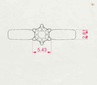 Solitär-Ring (Rund), 0.25 ct — 101-10040(4.0)
