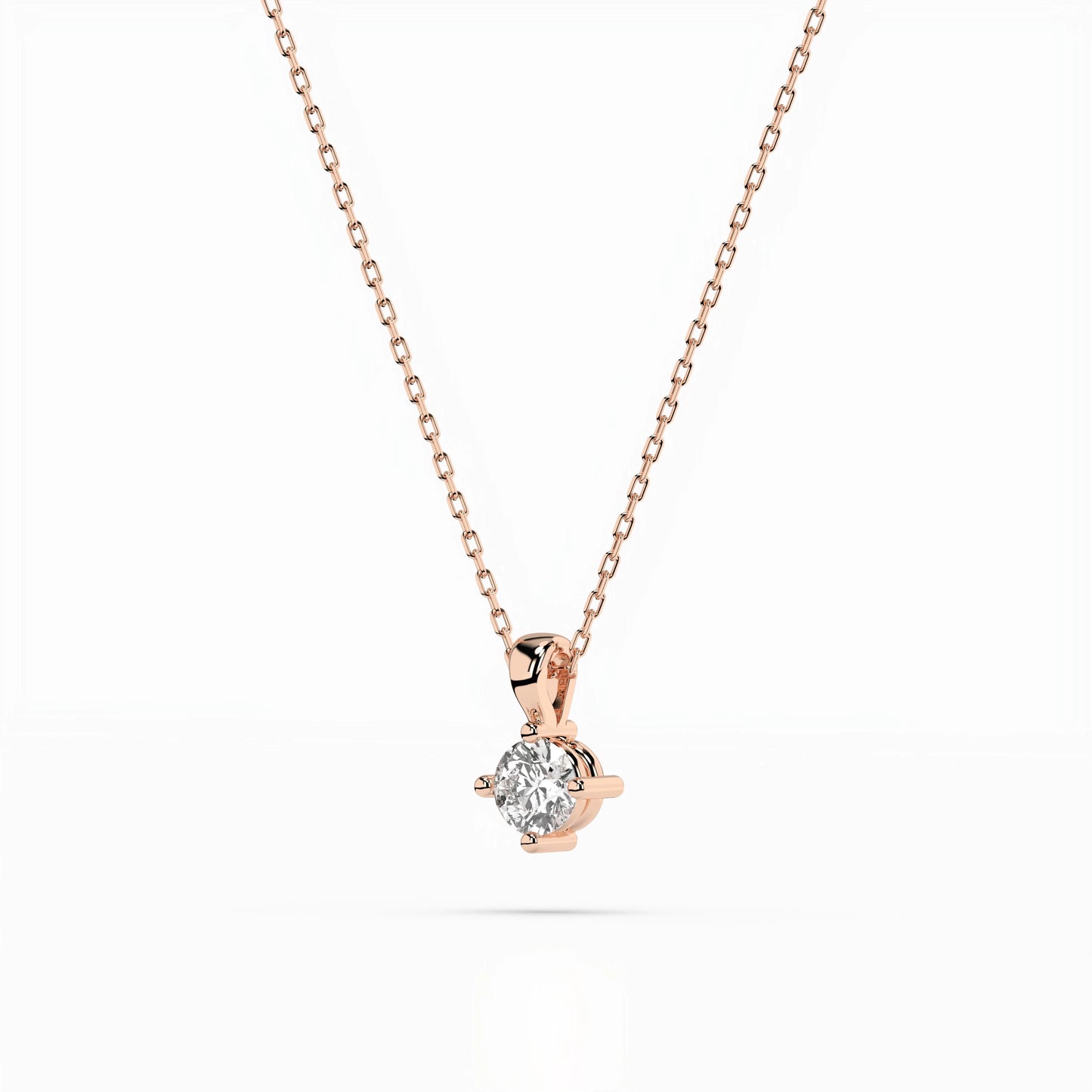 Solitär-Halskette (Rund), 0.2 ct — 104-10011(3.7)