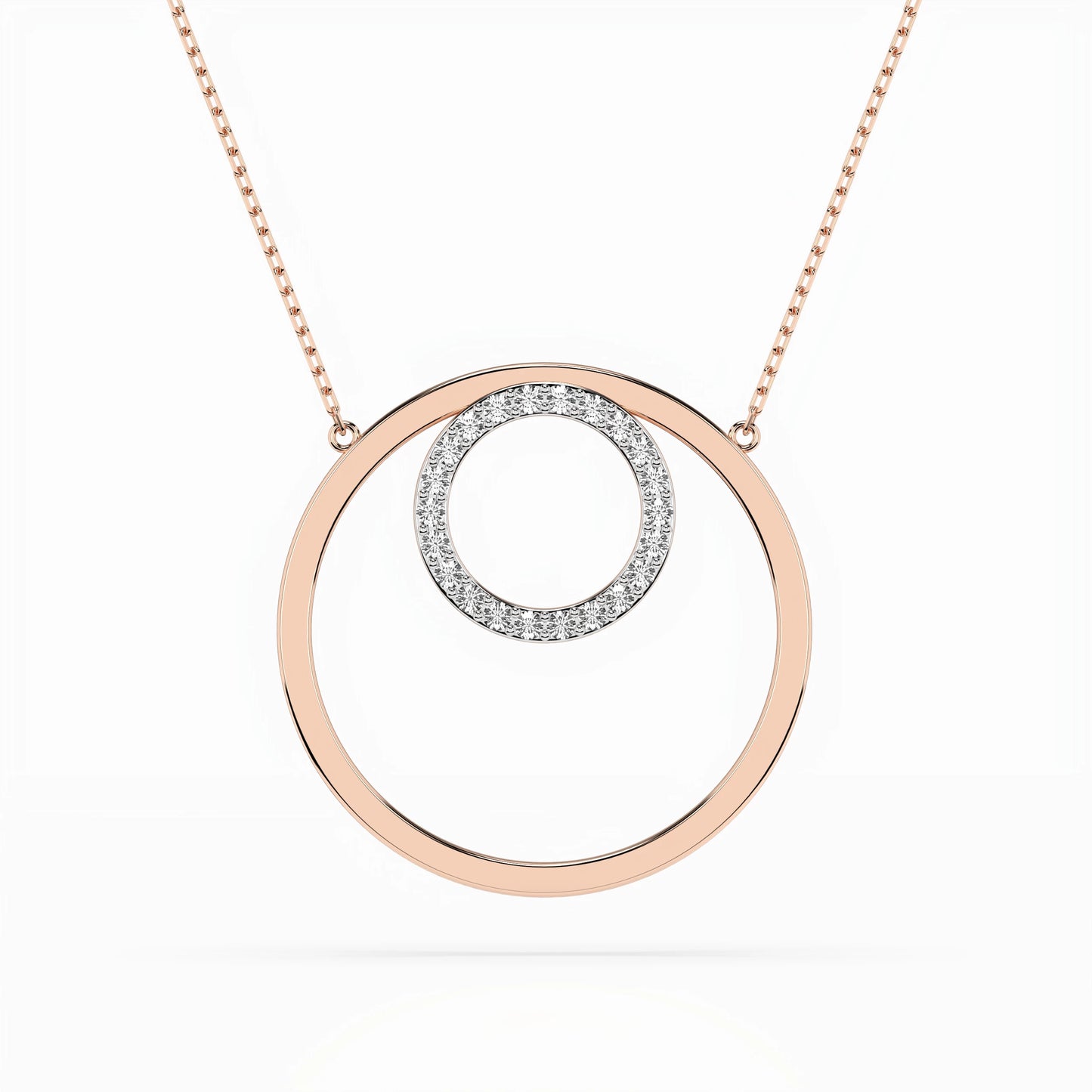 Minimalismus-Halskette (Rund), 0.13 ct — 104-10054