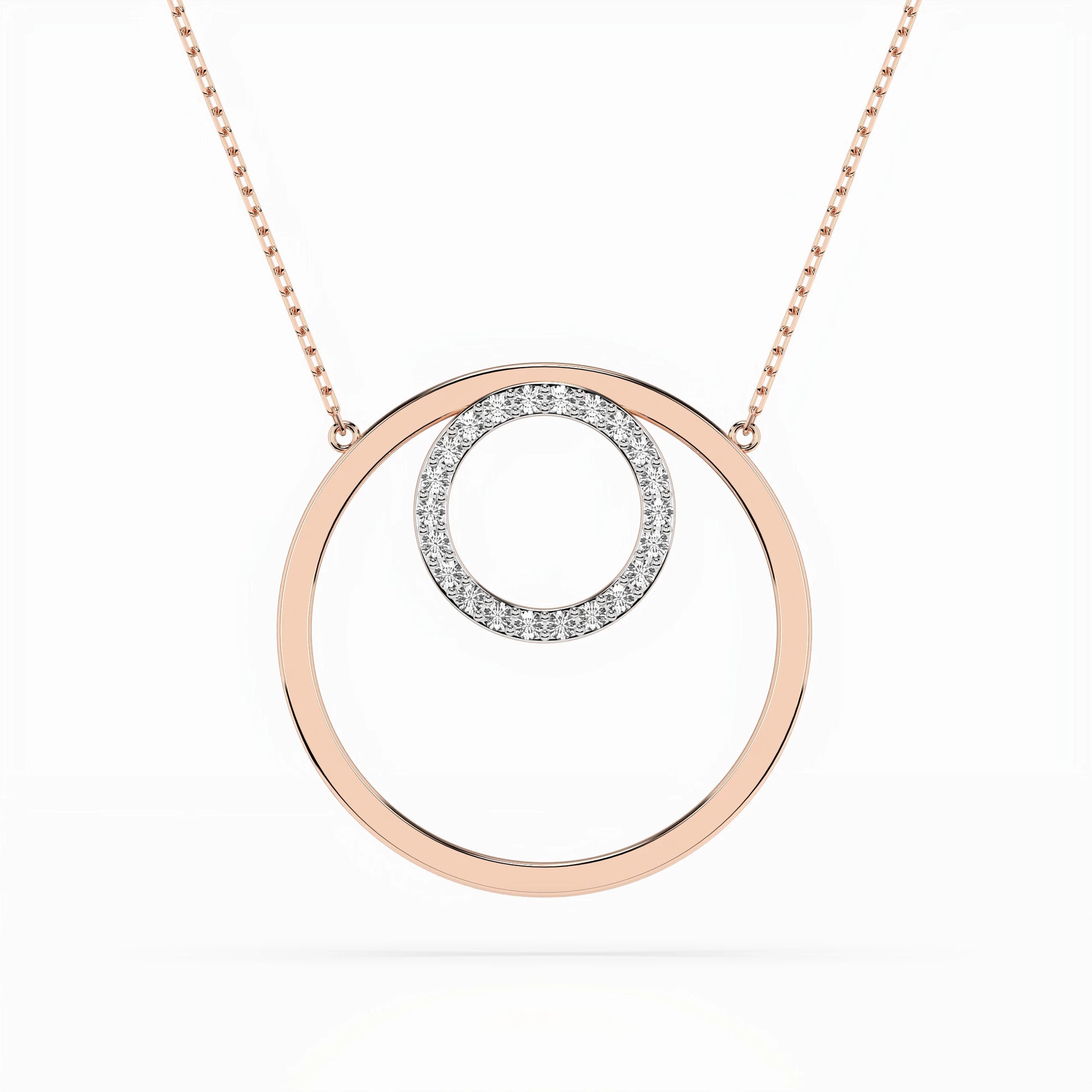 Minimalismus-Halskette (Rund), 0.13 ct — 104-10054