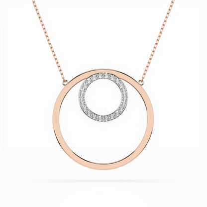Minimalismus-Halskette (Rund), 0.13 ct — 104-10054