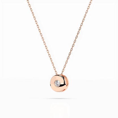 Solitär-Halskette (Rund), 0.04 ct — 104-10015(2.2)