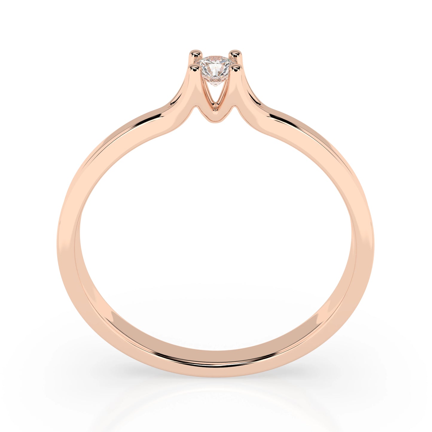 Solitär-Ring (Rund), 0.06 ct — 101-10033(2.5)