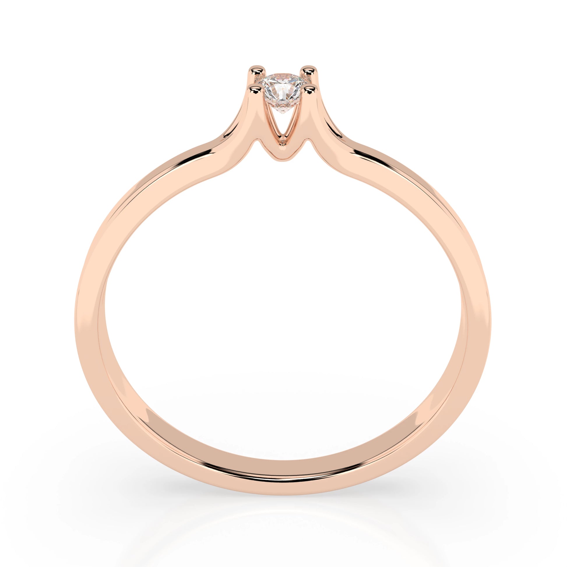 Solitär-Ring (Rund), 0.06 ct — 101-10033(2.5)
