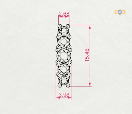 Eternity-Ohrringe (Rund), 0.3 ct — 102-10128
