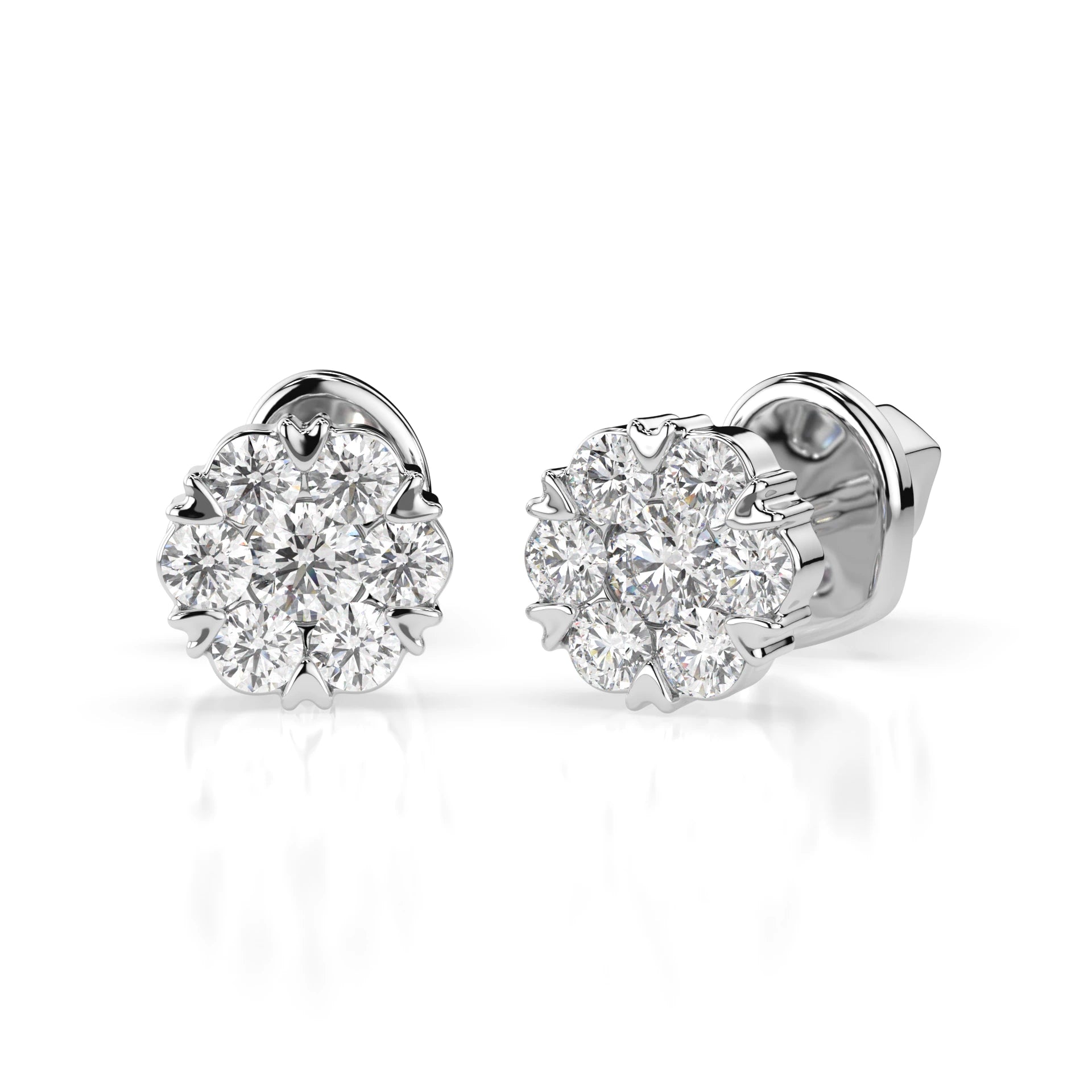Illusion-Ohrringe (Rund), 0.03 ct — 102-10015(2.0)