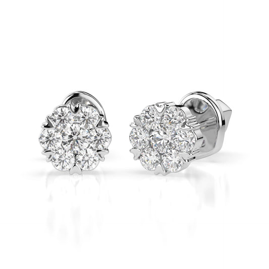 Illusion-Ohrringe (Rund), 0.03 ct — 102-10015(2.0)