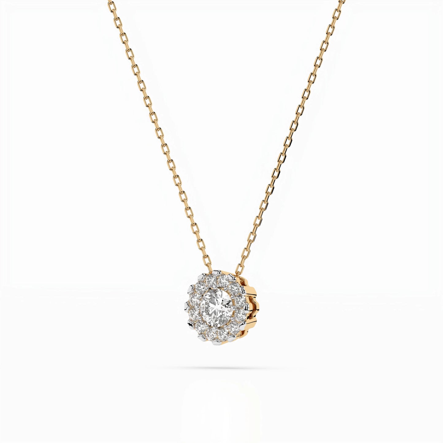 Solitär-Eternity-Halskette (Rund), 0.1 ct — 104-10044(3.0)