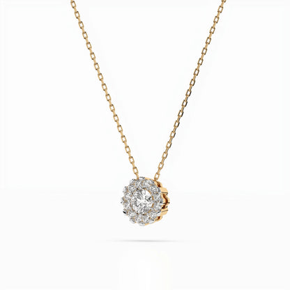 Solitär-Eternity-Halskette (Rund), 0.1 ct — 104-10044(3.0)
