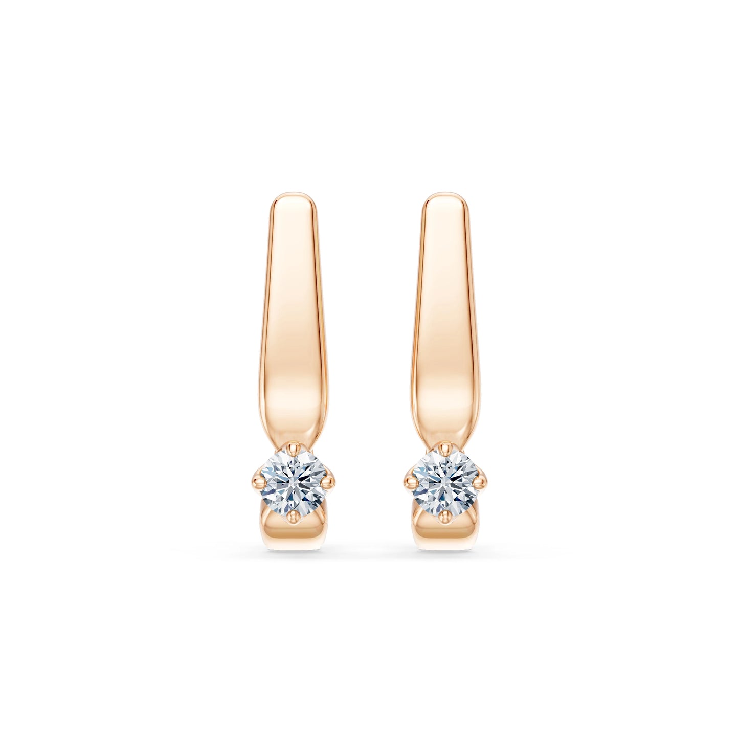 Solitär-Ohrringe mit englischem Verschluss, 0.2 ct — 102-10041(3.0)