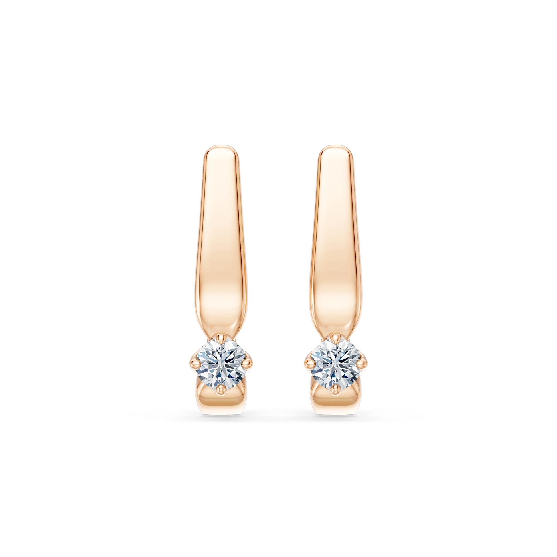 Solitär-Ohrringe mit englischem Verschluss, 0.2 ct — 102-10041(3.0)