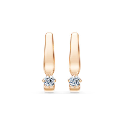 Solitär-Ohrringe mit englischem Verschluss, 0.2 ct — 102-10041(3.0)