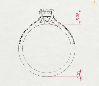 Solitär-Eternity-Ring (Rund), 0.5 ct — 101-10094(5.1)