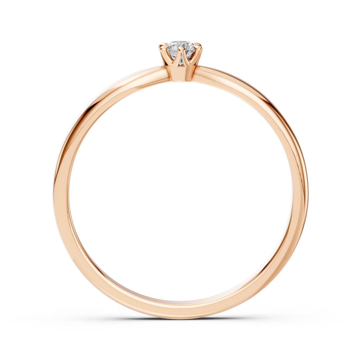 Solitär-Ring (Rund), 0.1 ct — 101-10040(3.0)