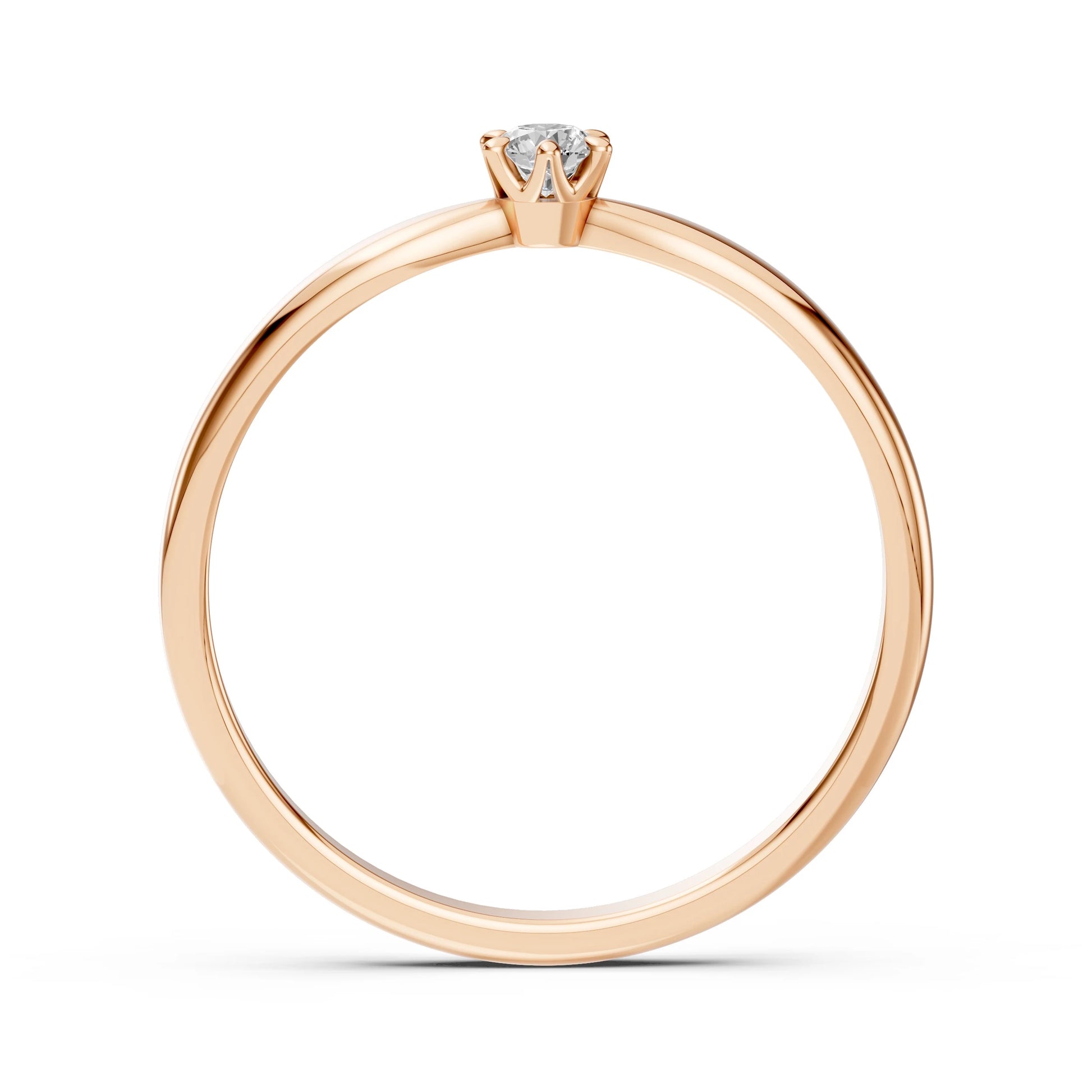 Solitär-Ring (Rund), 0.1 ct — 101-10040(3.0)