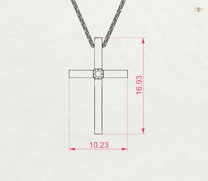 Minimalismus-Halskette (Rund), 0.03 ct — 104-10031