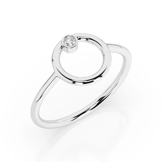 Minimalismus-Ring (Rund), 0.03 ct — 101-10170