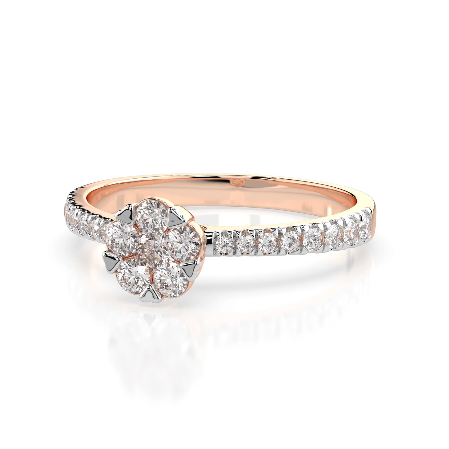 Illusion-Ring (Rund), 0.03 ct — 101-10015/4(2.0)