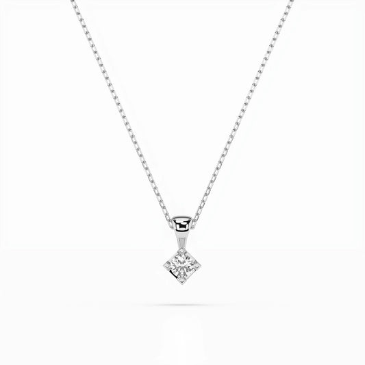 Solitär-Halskette (Rund), 0.08 ct — 104-10014(2.7)