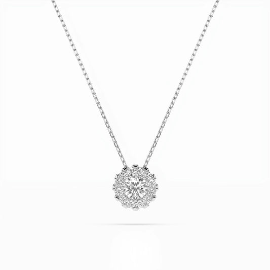 Solitär-Eternity-Halskette (Rund), 0.1 ct — 104-10044(3.0)