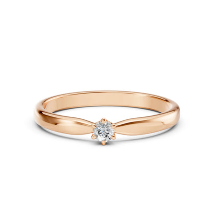 Solitär-Ring (Rund), 0.1 ct — 101-10040(3.0)