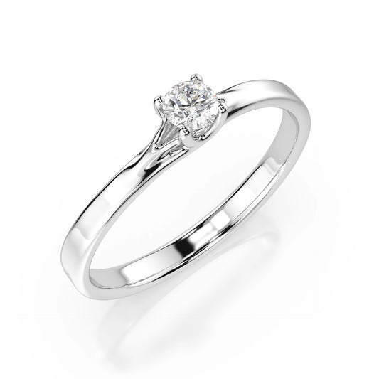 Solitär-Ring (Rund), 0.1 ct — 101-10014(3.0)