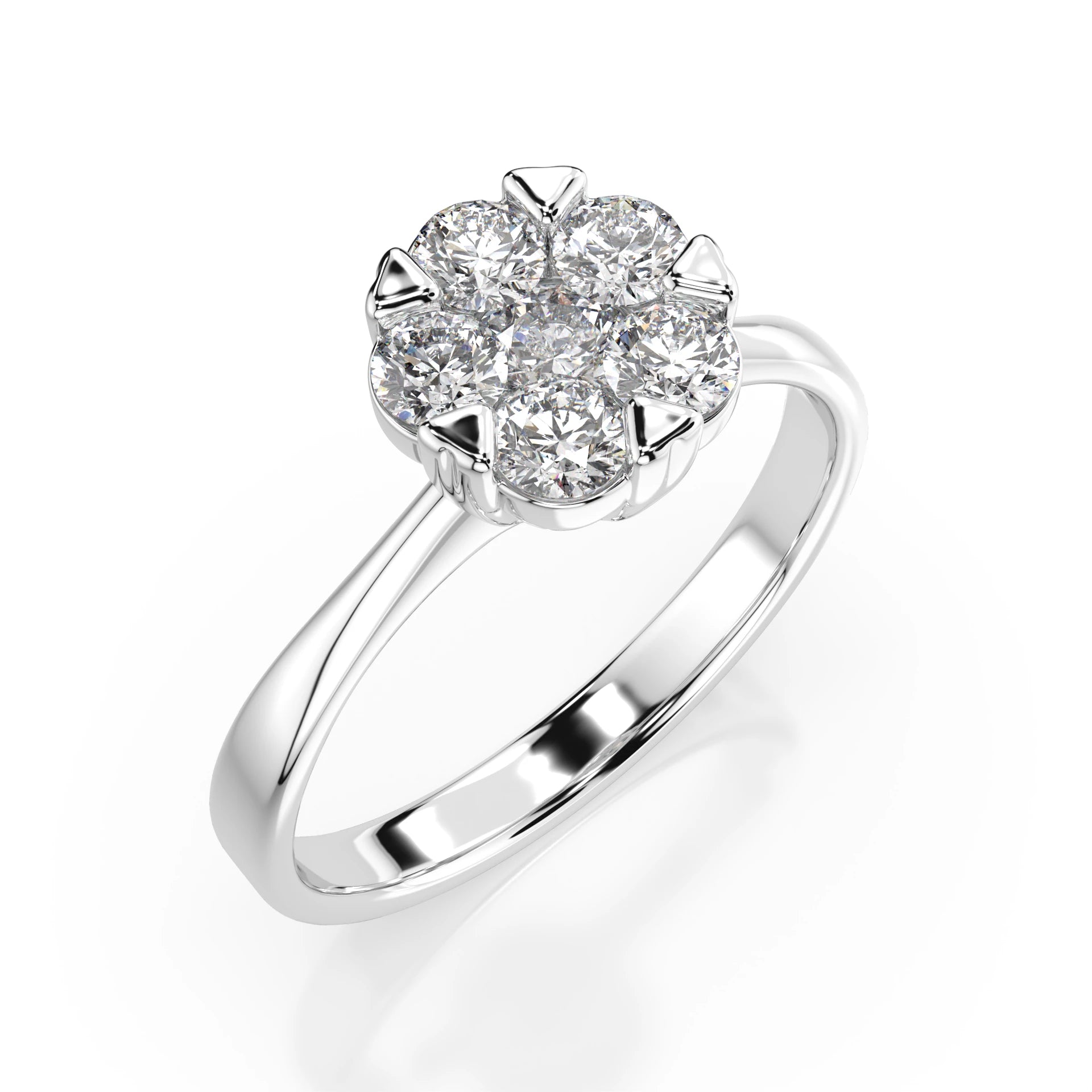 Illusion-Ring (Rund), 0.15 ct — 101-10015/1(3.4)